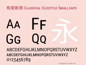 有爱新黑 Classical Oldstyle Smallcaps Condensed 图片样张