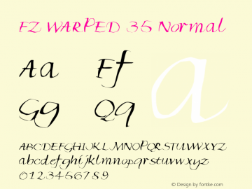 FZ WARPED 35 Normal 1.000 Font Sample