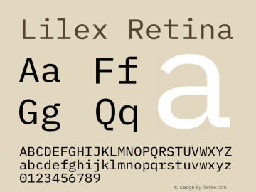 Lilex Retina Version 1.000 rc1图片样张