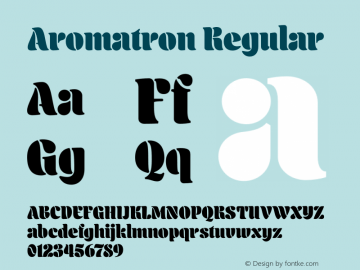 Aromatron Regular Version 1.1 Font Sample