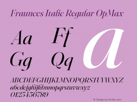 Fraunces Italic Regular OpMax Version 0.000图片样张