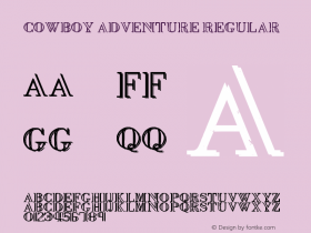 Cowboy Adventure Version 1.00;October 24, 2019;FontCreator 11.5.0.2430 64-bit Font Sample