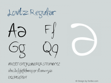 Lovitz Regular Version 1.50 Font Sample