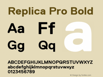 ReplicaPro-Bold Version 1.001 Font Sample