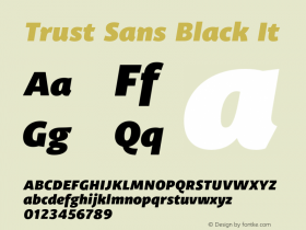 Trust Sans Black It Version 1.000;hotconv 1.0.109;makeotfexe 2.5.65596图片样张