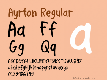 Ayrton-Regular Version 1.000;hotconv 1.0.109;makeotfexe 2.5.65596图片样张