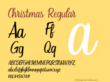 Christmas Version 1.00;October 31, 2019;FontCreator 11.5.0.2422 64-bit Font Sample