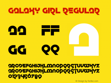 Galaxy Girl Version 1.00;October 31, 2019;FontCreator 11.5.0.2430 64-bit图片样张