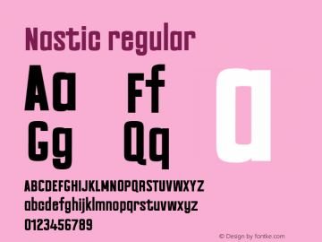 Nastic regular 0.1.0 Font Sample