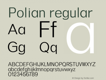 Polian regular 0.1.0图片样张