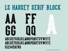 LSHarseySerif-Block 1.000 Font Sample