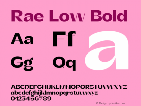 RaeLow-Bold Version 2.02 | wf-rip DC20190525 Font Sample