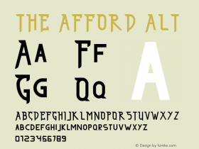 THE AFFORD ALT Version 1.002;Fontself Maker 3.1.2图片样张