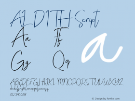 ALDITH Script Version 1.004;Fontself Maker 3.1.2图片样张