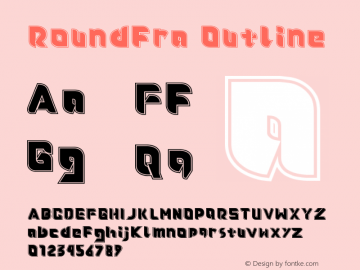 Roundfra Outline Version 1.002;Fontself Maker 3.2.2图片样张