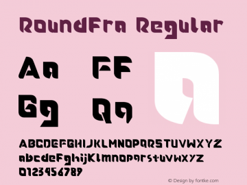 Roundfra Version 1.009;Fontself Maker 3.2.2图片样张