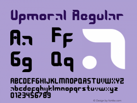 Upmoral Version 1.002;Fontself Maker 3.2.2 Font Sample