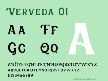Verveda-01 Version 1.000;PS 001.000;hotconv 1.0.88;makeotf.lib2.5.64775 Font Sample