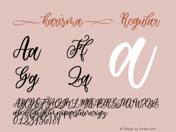 (karisma) Version 2.00;August 28, 2019;FontCreator 11.5.0.2427 32-bit Font Sample