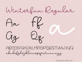 Winterfun Version 1.00;October 1, 2019;FontCreator 12.0.0.2547 32-bit图片样张