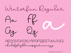 Winterfun Version 1.00;October 1, 2019;FontCreator 12.0.0.2547 32-bit图片样张