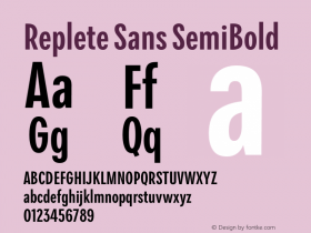 Replete Sans SemiBold Version 1.000图片样张