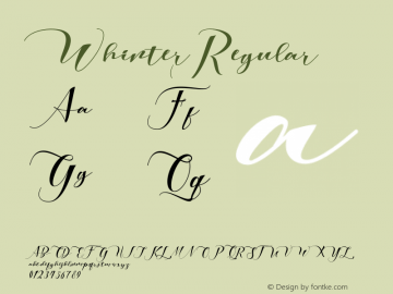 Whinter Version 1.000 Font Sample