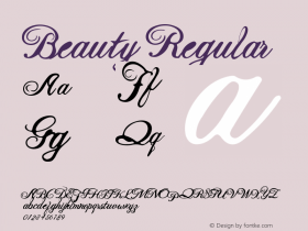 Beauty Version 1.00;November 7, 2019;FontCreator 12.0.0.2546 32-bit Font Sample