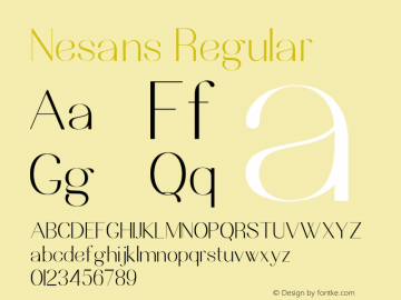 Nesans Version 1.002;Fontself Maker 3.4.0 Font Sample