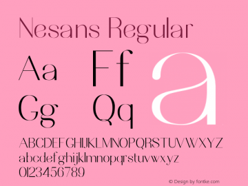 Nesans Version 1.002;Fontself Maker 3.4.0 Font Sample