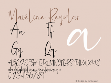 Maveline Version 1.002;Fontself Maker 3.1.1 Font Sample
