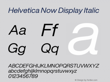 Helvetica Now Display It Version 1.001, build 8, s3图片样张