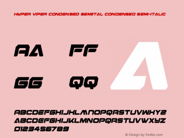 Hyper Viper Condensed SemiItal Version 1.0; 2019图片样张