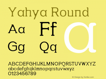 Yahya Round 0.1.0 Font Sample