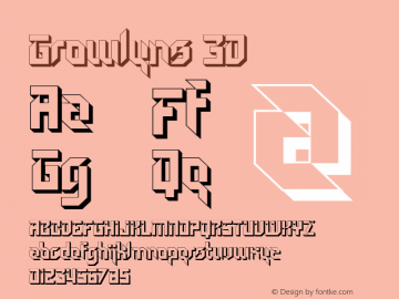 Growlyns 3D Version 1.000 Font Sample