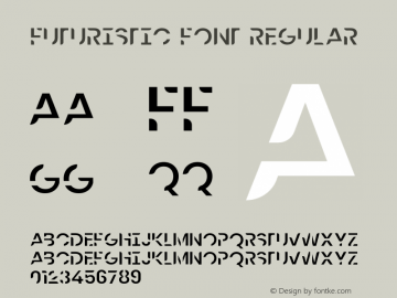 Futuristic Font Version 1.002;Fontself Maker 3.4.0图片样张