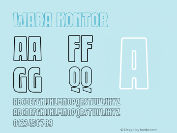Waba Kontor Version 1.000;PS 001.000;hotconv 1.0.88;makeotf.lib2.5.64775图片样张