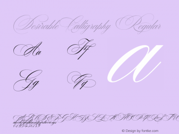 DesirableCalligraphy Version 1.000图片样张