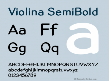 Violina-SemiBold Version 001.001图片样张