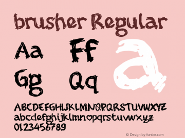 brusher Version 1.00;June 12, 2019;FontCreator 12.0.0.2535 64-bit图片样张