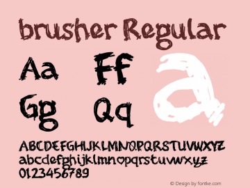 brusher Version 1.00;June 12, 2019;FontCreator 12.0.0.2535 64-bit Font Sample