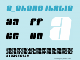 a_Glade Italic Version 1.2; 1998 Font Sample