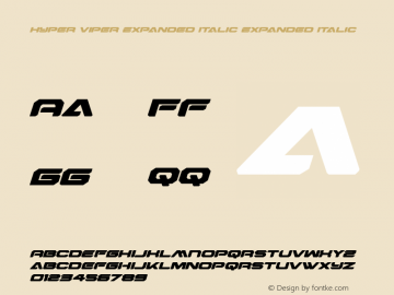 Hyper Viper Expanded Italic Version 1.0; 2019图片样张