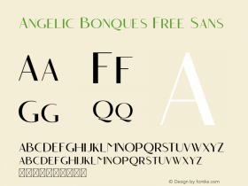 Angelic Bonques Free Sans Version 1.000 Font Sample