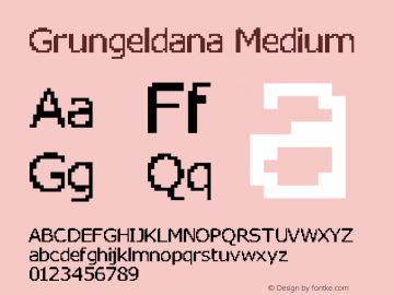 Grungeldana Version 001.000 Font Sample