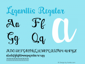 Leganttis Version 1.00;November 7, 2019;FontCreator 11.0.0.2388 32-bit Font Sample