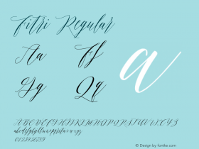 Fitri Version 1.001 Font Sample
