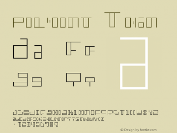 polyont thin Version 001.000 Font Sample