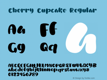 Cherry Cupcake Version 1.00;November 1, 2019;FontCreator 11.5.0.2427 32-bit Font Sample