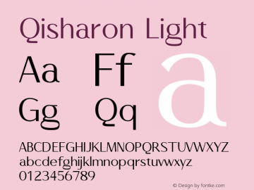 Qisharon-Light Version 1.002;Fontself Maker 3.2.2图片样张
